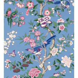 Chinoiserie Hall Wallpaper In Blueberry Purple By Sanderson Jane Clayton