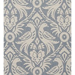 Harewood Fabric by Clarke & Clarke in Chambray | Jane Clayton