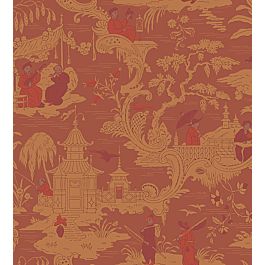 Chinese Toile by Cole & Son - Red - Wallpaper - 100/8041