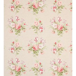 Constance Fabric by Colefax and Fowler in Pink/Green | Jane Clayton