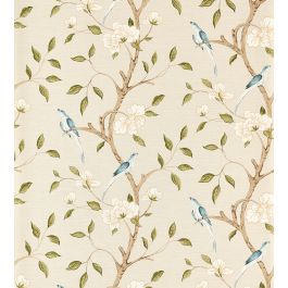 Eleonora Print Wallpaper in Evergreen by Zoffany | Jane Clayton