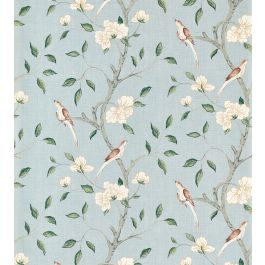 Eleonora Print Wallpaper in Stockholm Blue by Zoffany | Jane Clayton