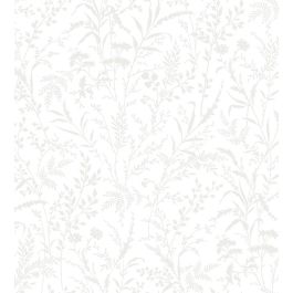 Florian Wallpaper in White by Borastapeter | Jane Clayton