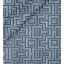 Fret Maze Fabric in Blue Sky by Jim Thompson | Jane Clayton