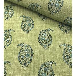 Jessamy Paisley Fabric by Ian Sanderson in Fern | Jane Clayton