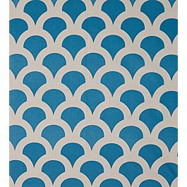 Grand Kyoto Koi Fabric by Korla in Cornflower Blue | Jane Clayton