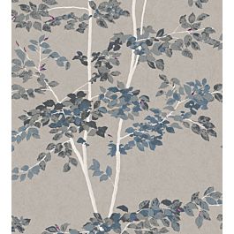 Beech Wallpaper by Lewis & Wood in Steel | Jane Clayton