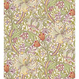 Golden Lily Wallpaper by Morris & Co in Olive/Russet | Jane Clayton