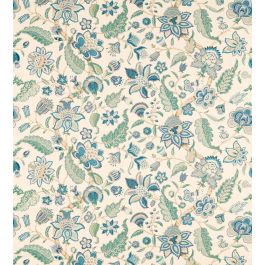 Newnham Courtney Fabric in Eucalyptus/Cadet Blue by Sanderson | Jane ...