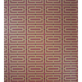 Kikko Trellis Vinyl Wallpaper by Osborne & Little in Oxblood/Copper ...