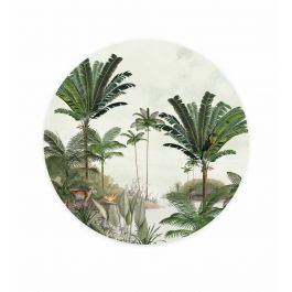 Rainforest Circle Ø 95cm Circle Wall Mural in Green by Creative Lab ...