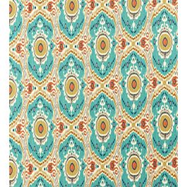 Niyali Fabric by Sanderson in Teal/Saffron | Jane Clayton