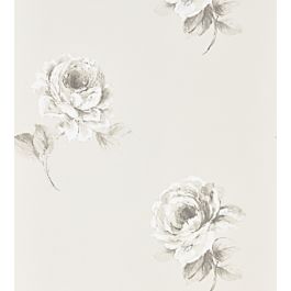 Rosa Wallpaper By Sanderson In Chalk 