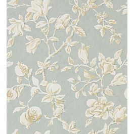 Magnolia & Pomegranate Wallpaper by Sanderson in Grey Blue/Parchment ...