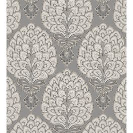 Sultan Wallpaper in Grey by Warner House | Jane Clayton