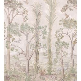 Tall Trees Wallpaper mural in Soft Green by GP & J Baker | Jane Clayton