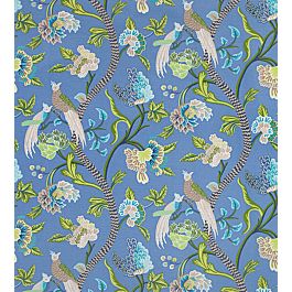 Janta Bazaar Fabric by Thibaut in Blue | Jane Clayton