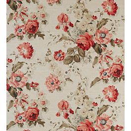 Wolseley Fabric by Warwick in Red | Jane Clayton