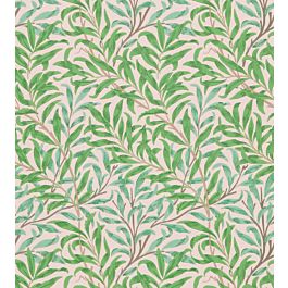 Willow Bough Wallpaper in Pink/Leaf Green by Morris & Co