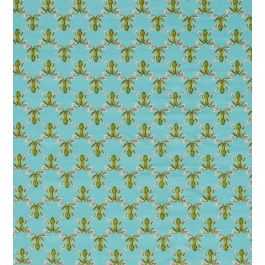 Wood Frog Velvet Fabric in Azul / Forest by Harlequin | Jane Clayton