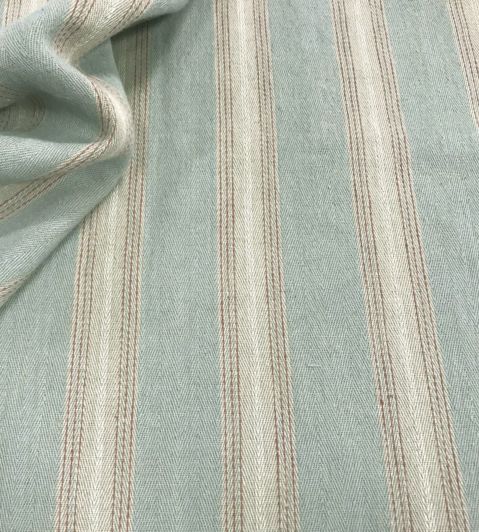 Callow Stripe Fabric by Ian Sanderson in Chalk Blue | Jane Clayton