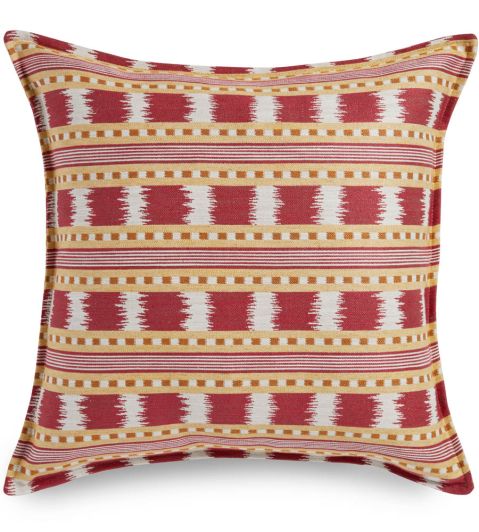 Red best sale gold cushions