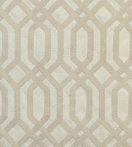 Trellis Addiction Fabric by Aldeco in Sand | Jane Clayton