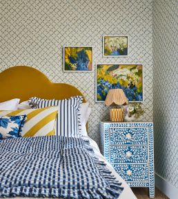 Basket Weave Fabric in Lapis/Sky by Harlequin | Jane Clayton