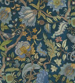 Chameleon Trail Wallpaper by Josephine Munsey Bright Blues and Greens