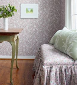Chelsea Wallpaper by Anna French Soft Blue & Green