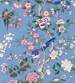 Chinoiserie Hall Wallpaper by Sanderson Blueberry / Purple