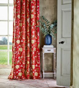 Chinoiserie Hall Fabric by Sanderson Cinnabar Red