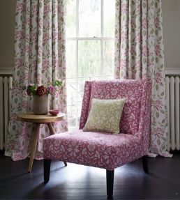 Berkeley Fabric by Clarke & Clarke in Raspberry | Jane Clayton