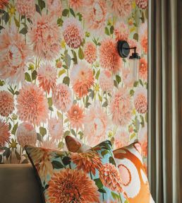 Dahlia Wallpaper by Harlequin Sail Cloth / Meadow / Gilver