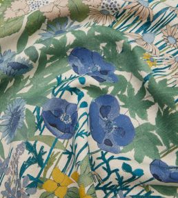 Faria Flowers Fabric by Liberty Lapis