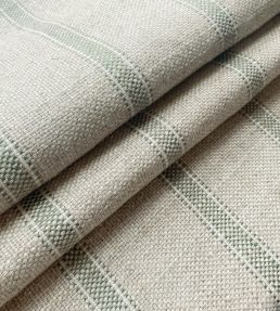 Forfar Stripe Fabric in Moss by Ian Mankin | Jane Clayton