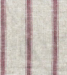 Forfar Stripe Fabric in Garnet by Ian Mankin | Jane Clayton