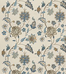 Bakers Indienne Embroidery Fabric by GP & J Baker in Soft Blue | Jane ...