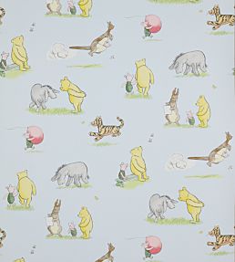 Winnie the Pooh and Friends Wallpaper by Jane Churchill in Blue | Jane ...