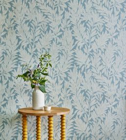 Laurel Leaf Wallpaper In Breeze By 1838 Wallcoverings 