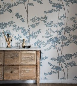 Beech Wallpaper by Lewis & Wood in Document Green | Jane Clayton