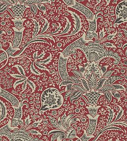 Indian Wallpaper by Morris & Co in Red/Black | Jane Clayton