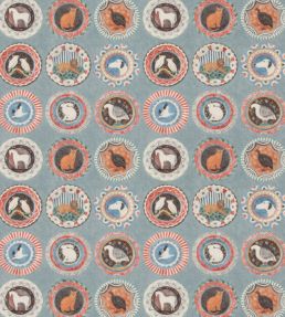 Robinas Dinner Party Fabric by GP & J Baker Teal