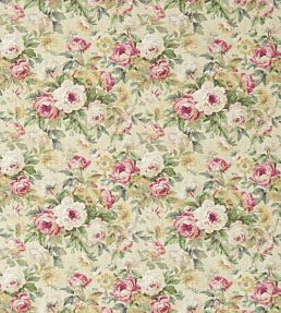 Amelia Rose Fabric by Sanderson in Crimson/Gold | Jane Clayton