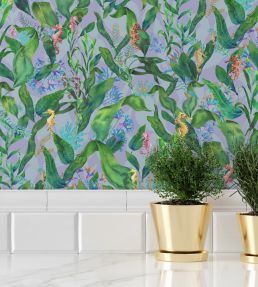 Seahorse Mangrove Wallpaper by Brand McKenzie Spring Green