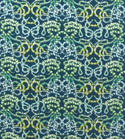 Serpenti Velvet Fabric by Harlequin Onsen / Emerald / Azul