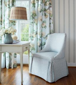 Sussex Hydrangea Fabric by Anna French Soft Blue