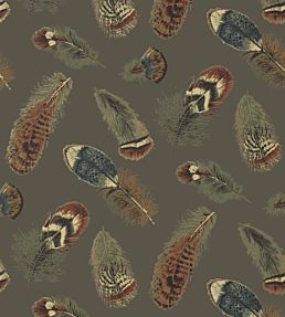 Birding Wallpaper by Thibaut in Charcoal | Jane Clayton