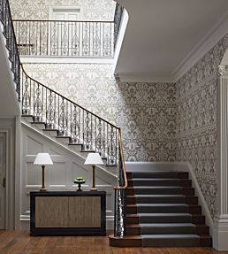 Marmorino Wallpaper by Zoffany in Harbour Grey | Jane Clayton