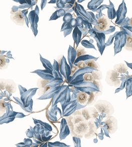 Camellia Garden Wallpaper by Anna French Navy and Linen